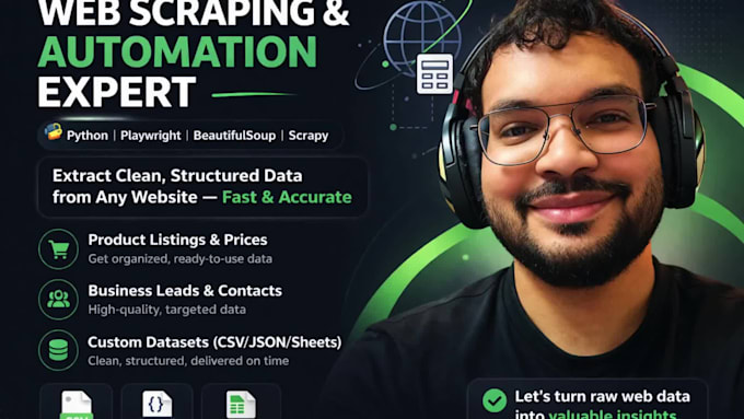 scrape, extract data for your business