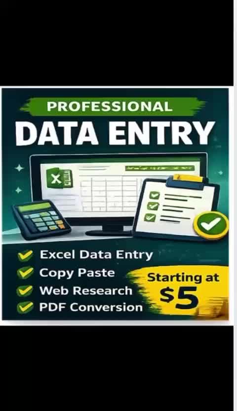 do data entry copy paste work web research and excel data entry