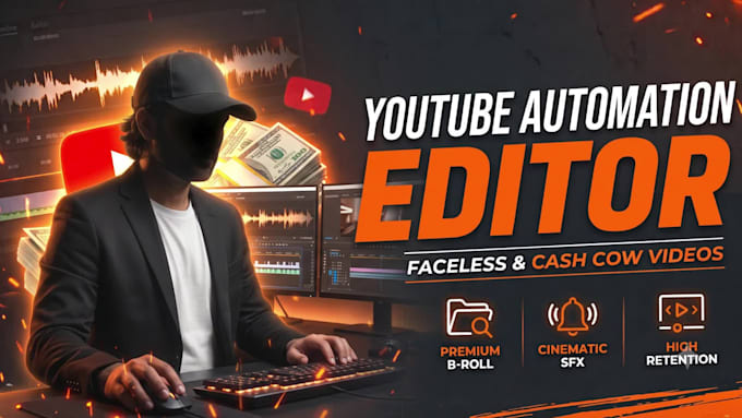 create high retention youtube automation faceless video editing
