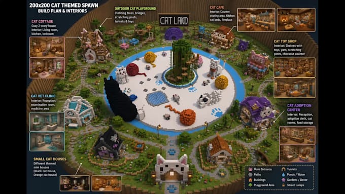 build custom minecraft farms, survival bases and spawns