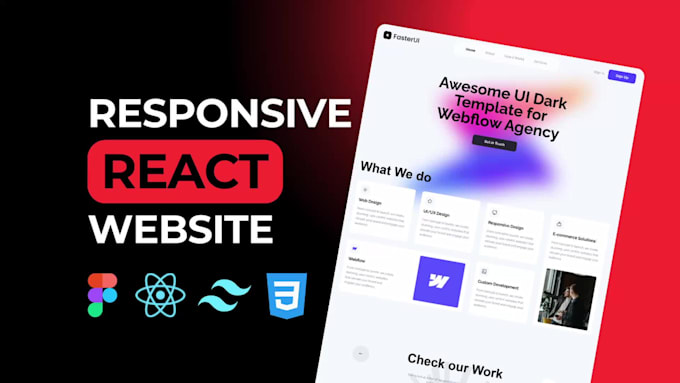 convert figma to responsive react tailwind website