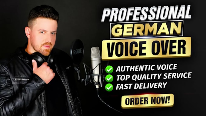 record a german male voice over in a crisp and smooth voice