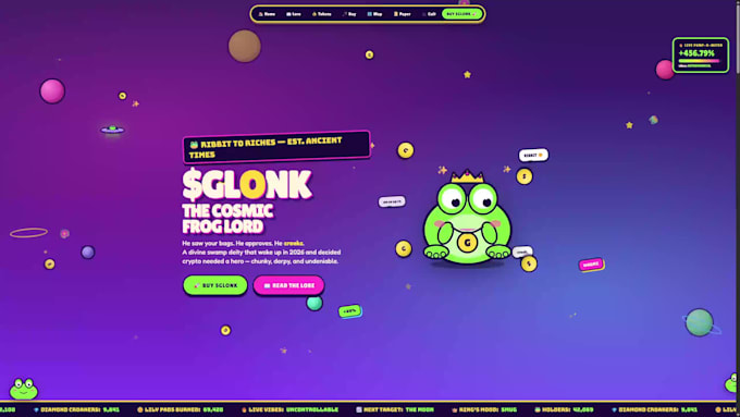create a modern crypto or meme coin website
