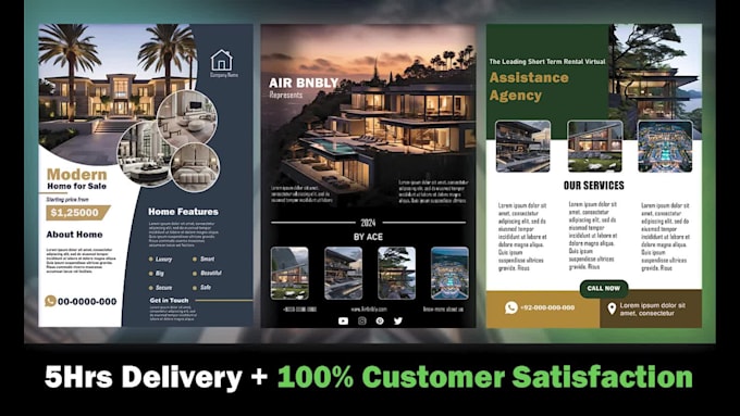 design modern real estate flyer