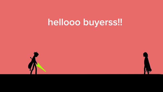 make you a short 2d stickman fight animation
