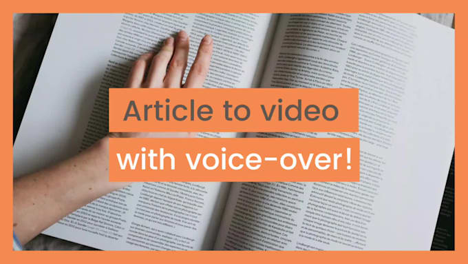 convert article to video with voice over