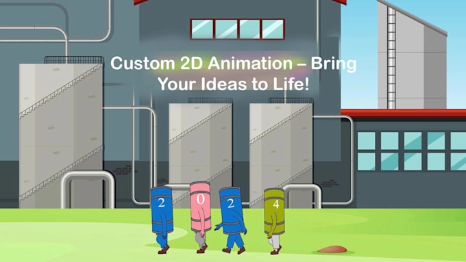 create 2d animation greetings for christmas, new year, birthdays