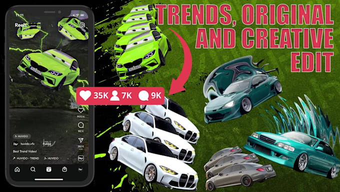 professionally edit your car videos and reels