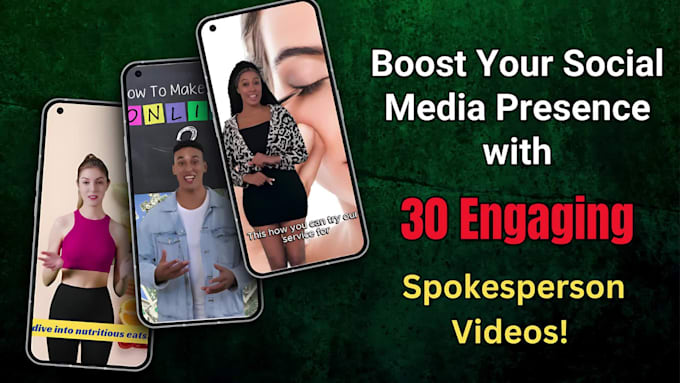 create 30 engaging spokesperson videos to boost your social media growth