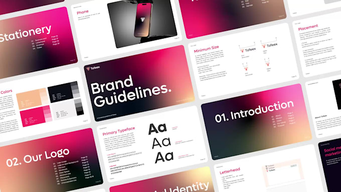 Design a trendy minimalist logo with brand identity and brand style ...