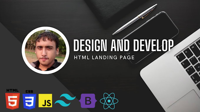 create responsive html landing page according to your needs