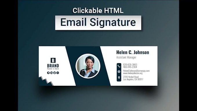 create a clickable and editable HTML email signature