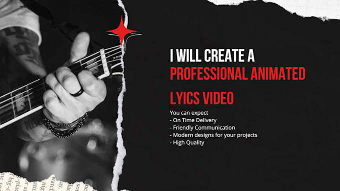 produce a professional animated lyric video