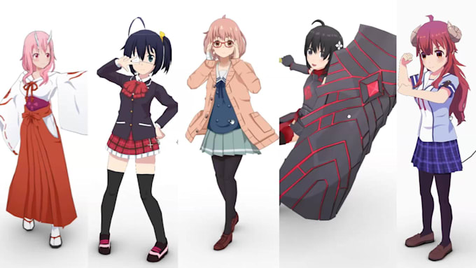 create 3d model characters for video games or animations