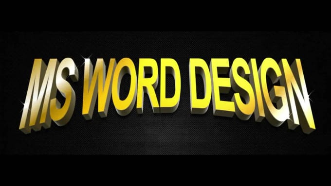 Make A 3d Logo Design Or Gif In Microsoft Word By Msworddesigns