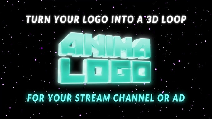 create a 3d logo intro loop for your stream channel or ad
