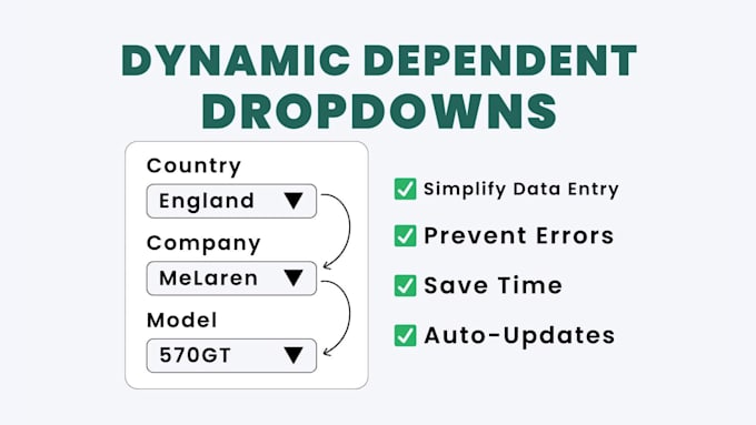 create dynamic dependent dropdowns in google sheets or excel