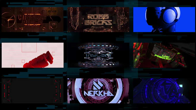 3d dj logo visuals for gigs, inside 9 scenes