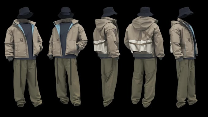 create high quality 3d clothes for second life avatars with texture variations
