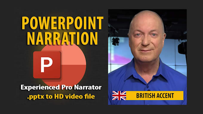 convert your powerpoint to a video with british english voice over