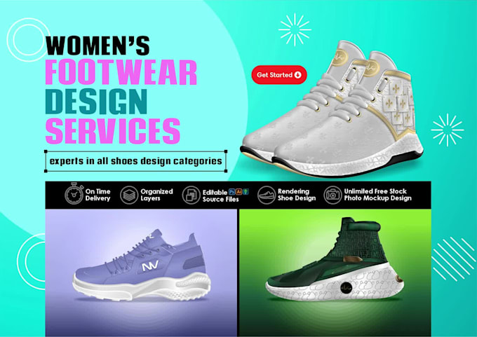 create techpack and render women shoe design for manufacture