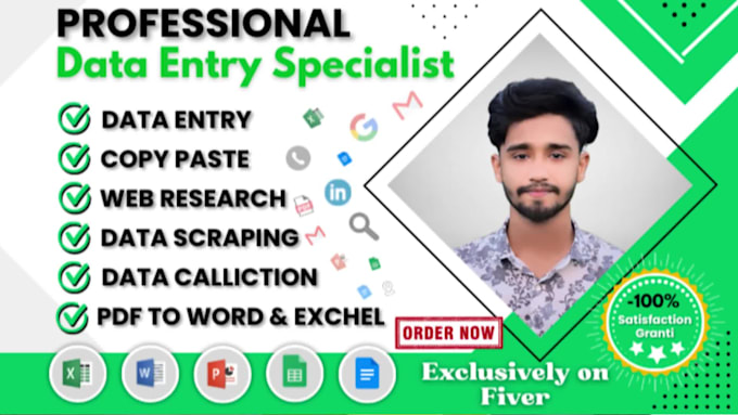 do data entry specialist, web research, admin suppot, help