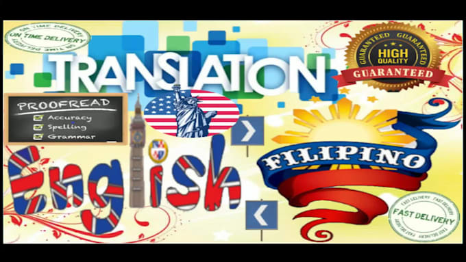 professionally translate english to filipino or tagalog