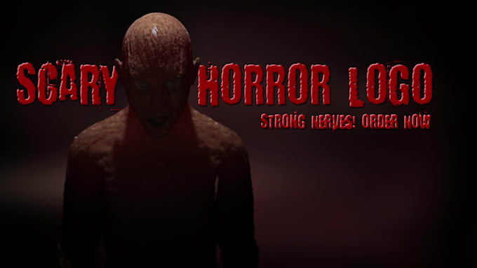 this scary horror intro logo animation