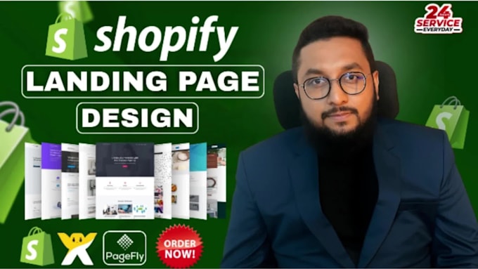 design shopify landing page, pagefly landing page, webflow,wordpress,wix website