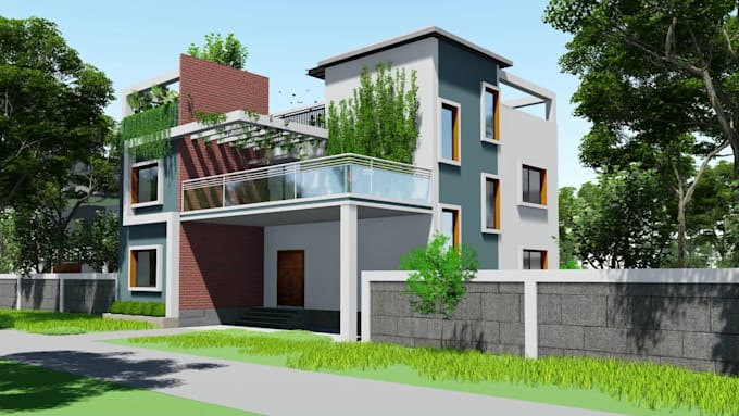 do architectural 2d house plan, exterior interior design,rendering by architect