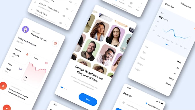 Design ui ux for mobile app and web in figma and adobe xd by ...