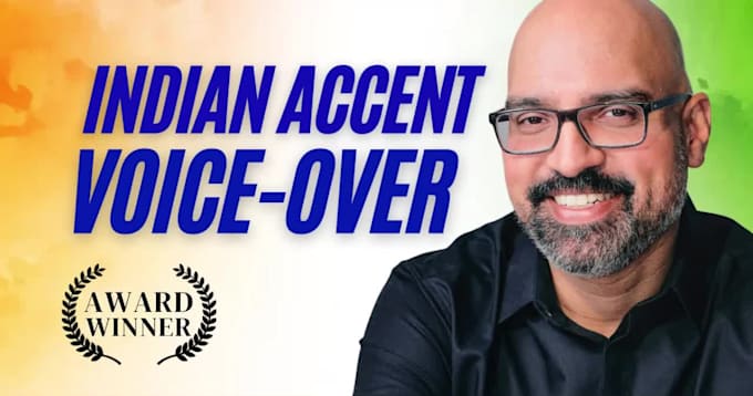 record a professional indian accent english voice over