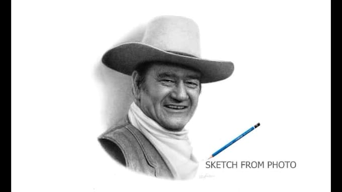 draw a realistic custom portrait, pencil sketch from a photo