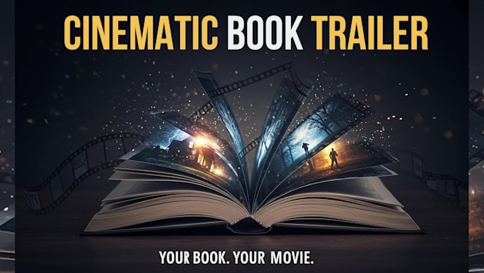 create a cinematic hollywood style book trailer or ebook promo video