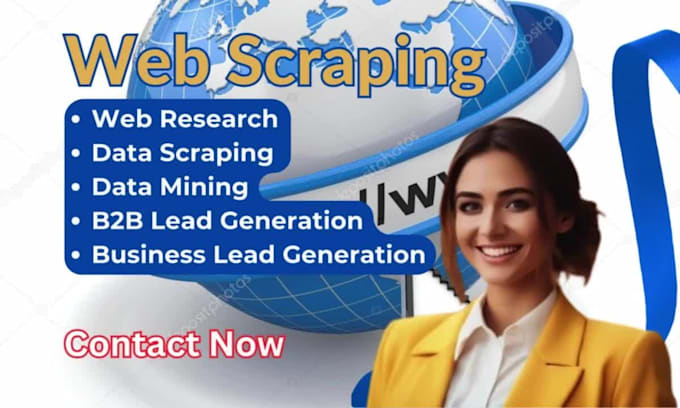 do web scraping, web research for business lead generation