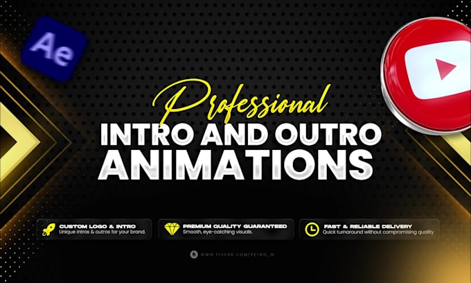 create 4k logo animation and youtube intro outro video