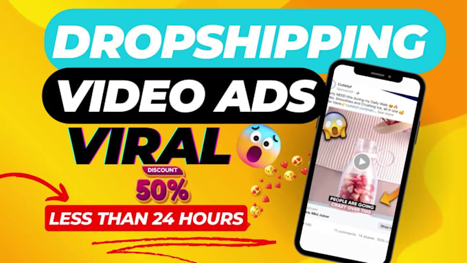 create facebook tiktok video ads for dropshipping products