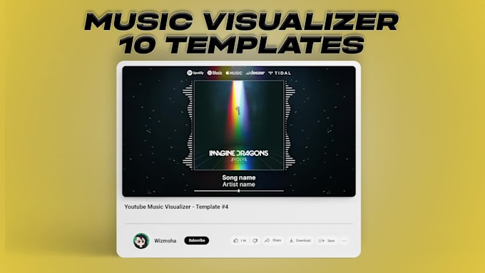 make a youtube music visualizer and audio spectrum