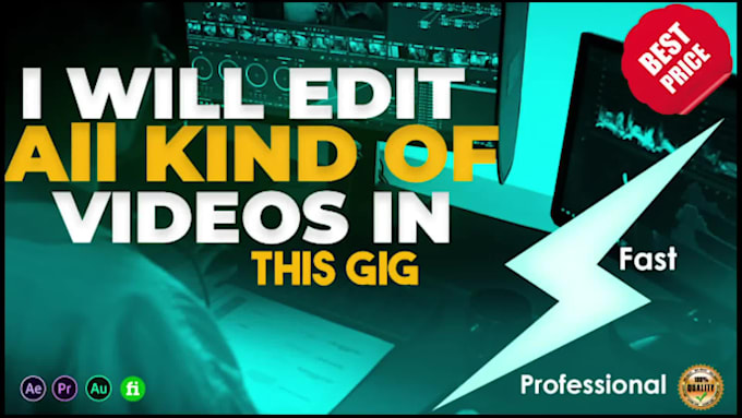 do professional fast video editing for youtube