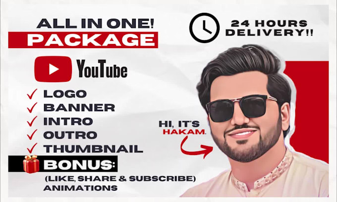 do a youtube channel branding within 24 hours