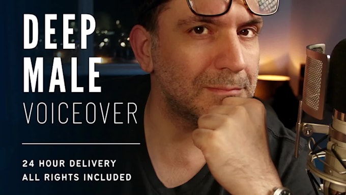 Review! I will record an amazing gravelly deep american male voice over  for $10