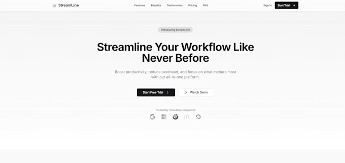 develop a responsive and professional website with modern techstack