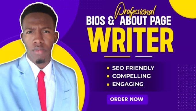 write top notch about pages and bios for your website