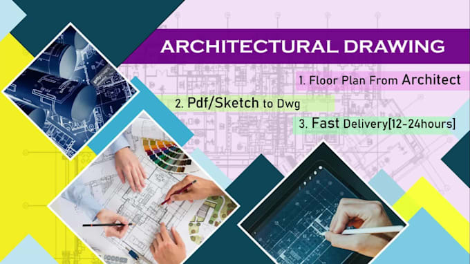 create architectural drawing, 2d floor plan and house plan in autocad