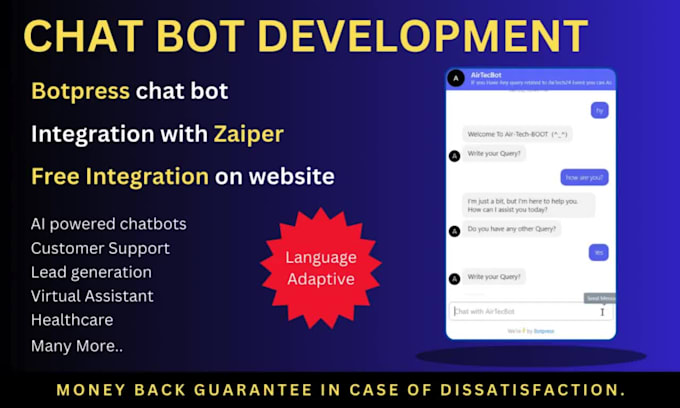 create chatbot for social media and website