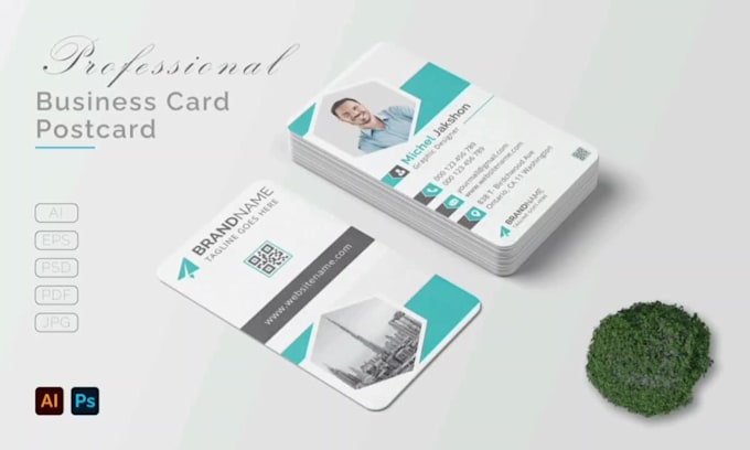design unique business card or postcard
