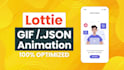 create optimized lottie or svg animation for website or app