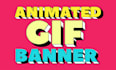 do animated GIF banner ads design , shopify web banner, google ads gif animation