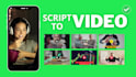convert script or text to video with ai voice over