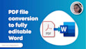 convert your pdf into perfectly editable word documents